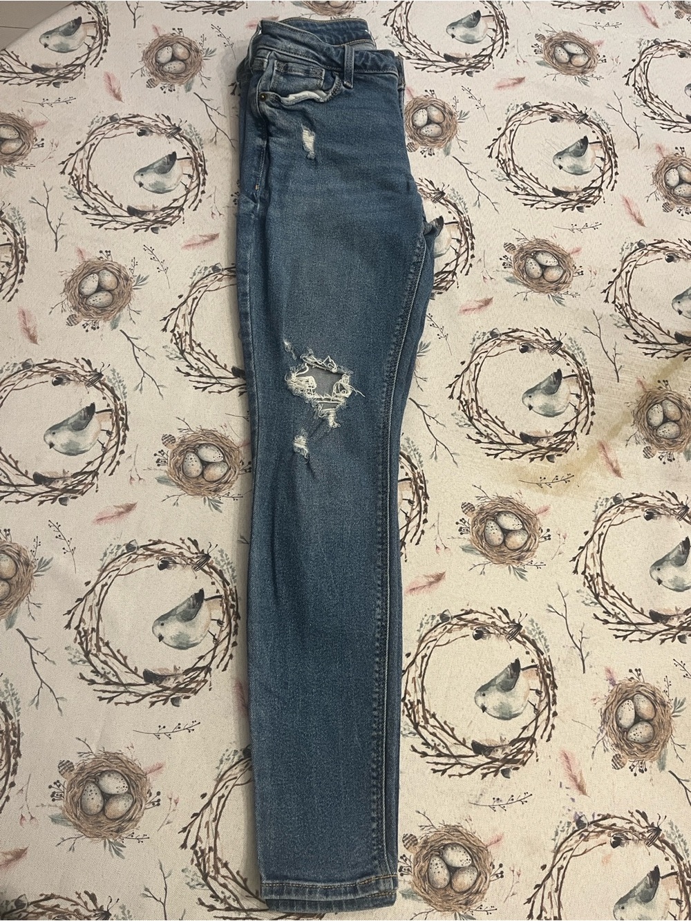 Old Navy Blue Ripped Skinny Jeans